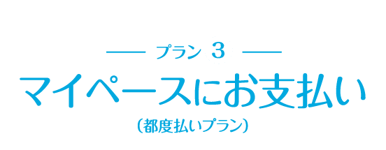 マイペースにお支払い(都度払いプラン)
